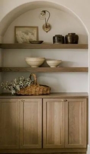 کابینتهای باز (Open Shelves)